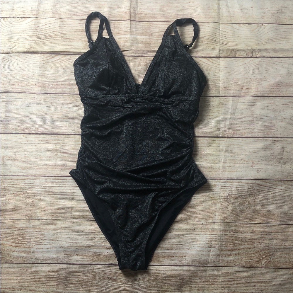 NWT Black Shimmer One-Piece‎ Swimsuit